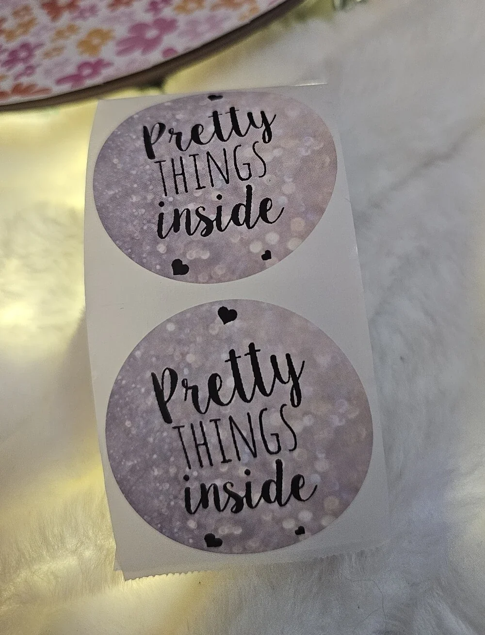 30 Count Stickers Pretty Things Light Purple